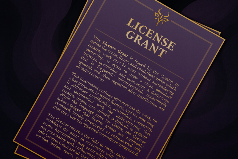 Creator License Grant